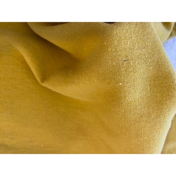 DFA New York Woman 1X Top Gold Sleeveless Babydoll Linen Blend Boho Preppy City - Picture 9 of 10